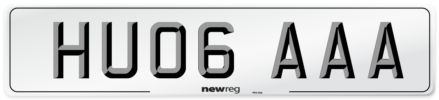 HU06 AAA Number Plate from New Reg